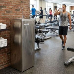 fuente de agua de acero gimnasio